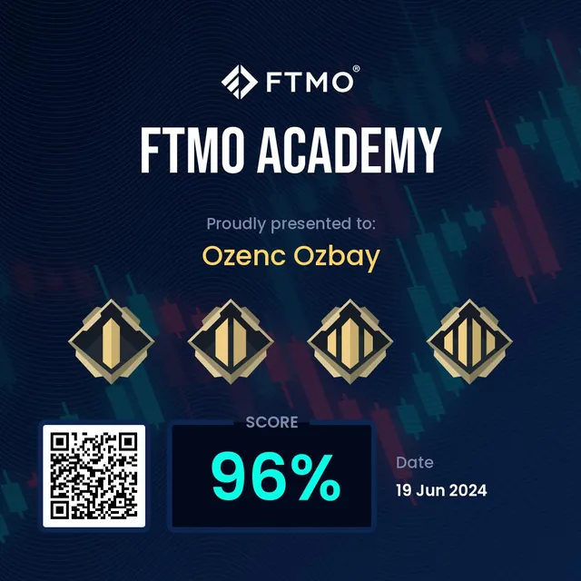 FTMO FTMO Academy for Ozenc Ozbay, dated 19 June 2024.